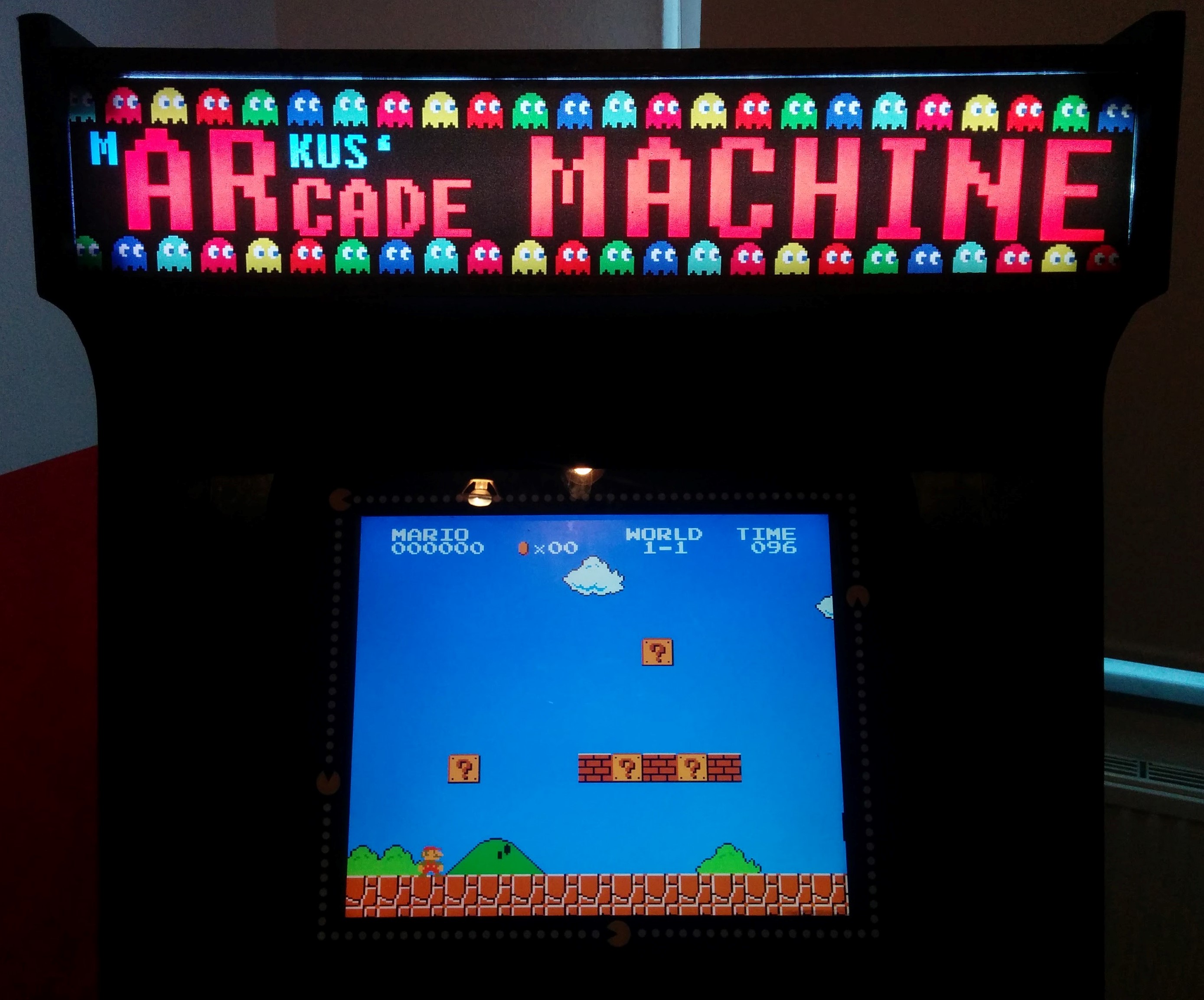 Top front of cabinet